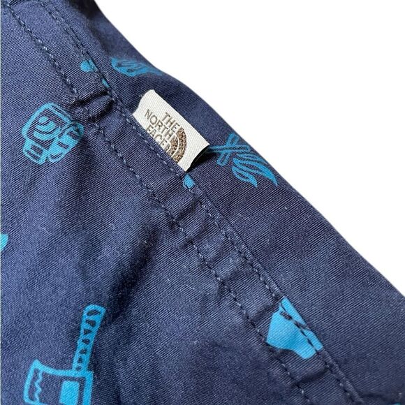 THE NORTH FACE Baytrail Pattern Short Sleeve Button Down Shirt Blue Size XL - Picture 6 of 8